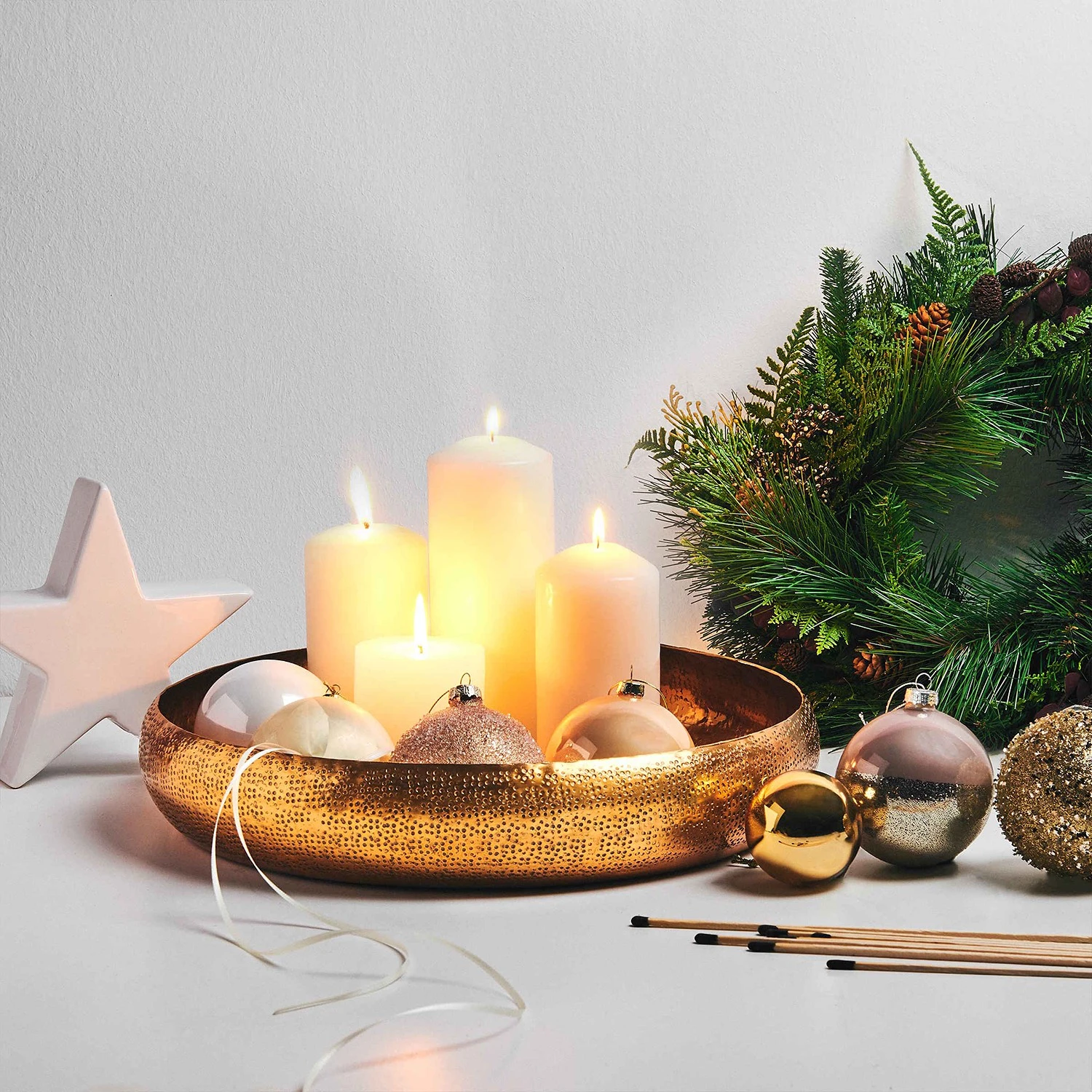 Butlers Dekoteller ORIENTAL LOUNGE II - Aluminium - Gold 4 Butlers Dekoteller ORIENTAL LOUNGE II - Aluminium - Gold – Bild 2