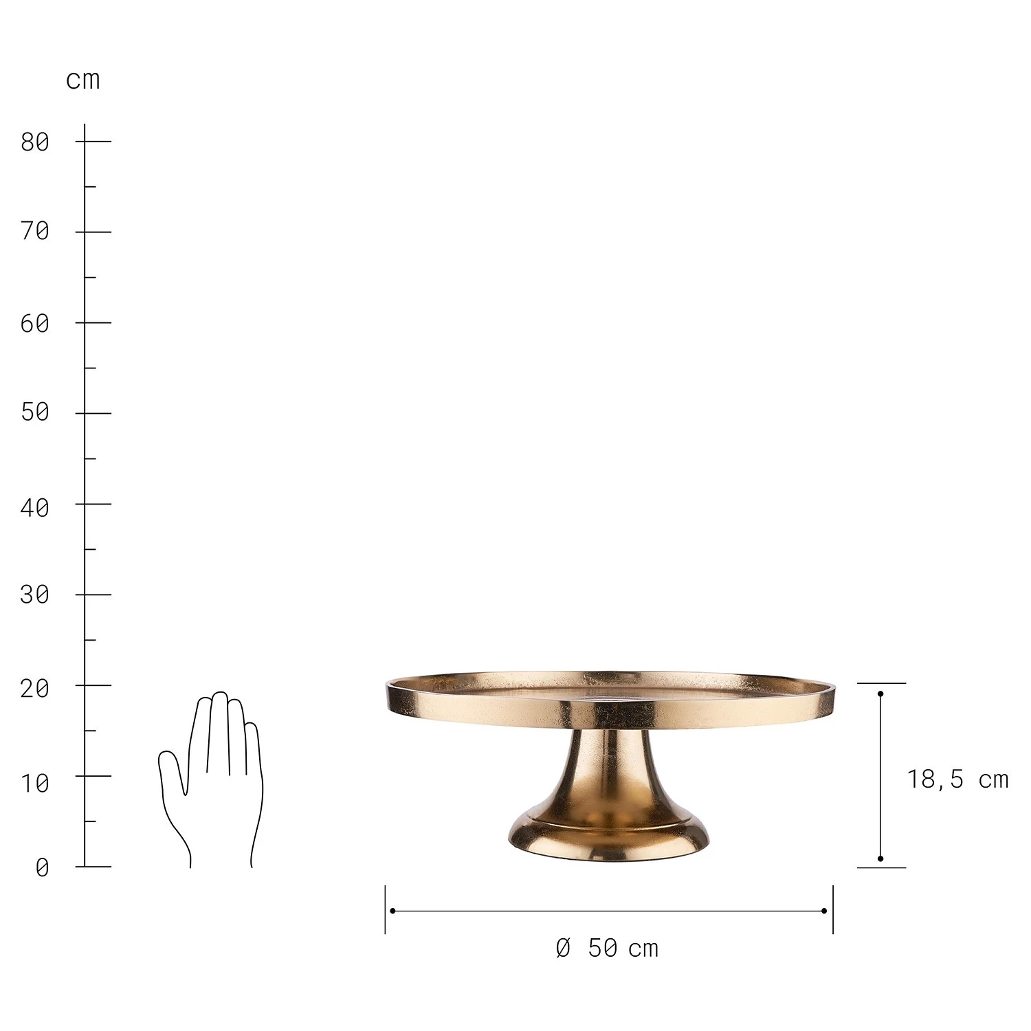 Butlers Dekoteller BANQUET II - Aluminium - Gold 8 Butlers Dekoteller BANQUET II - Aluminium - Gold – Bild 6