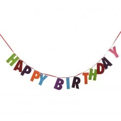 Butlers Girlande PARTY Happy Birthday - Polyester - Mehrfarbig