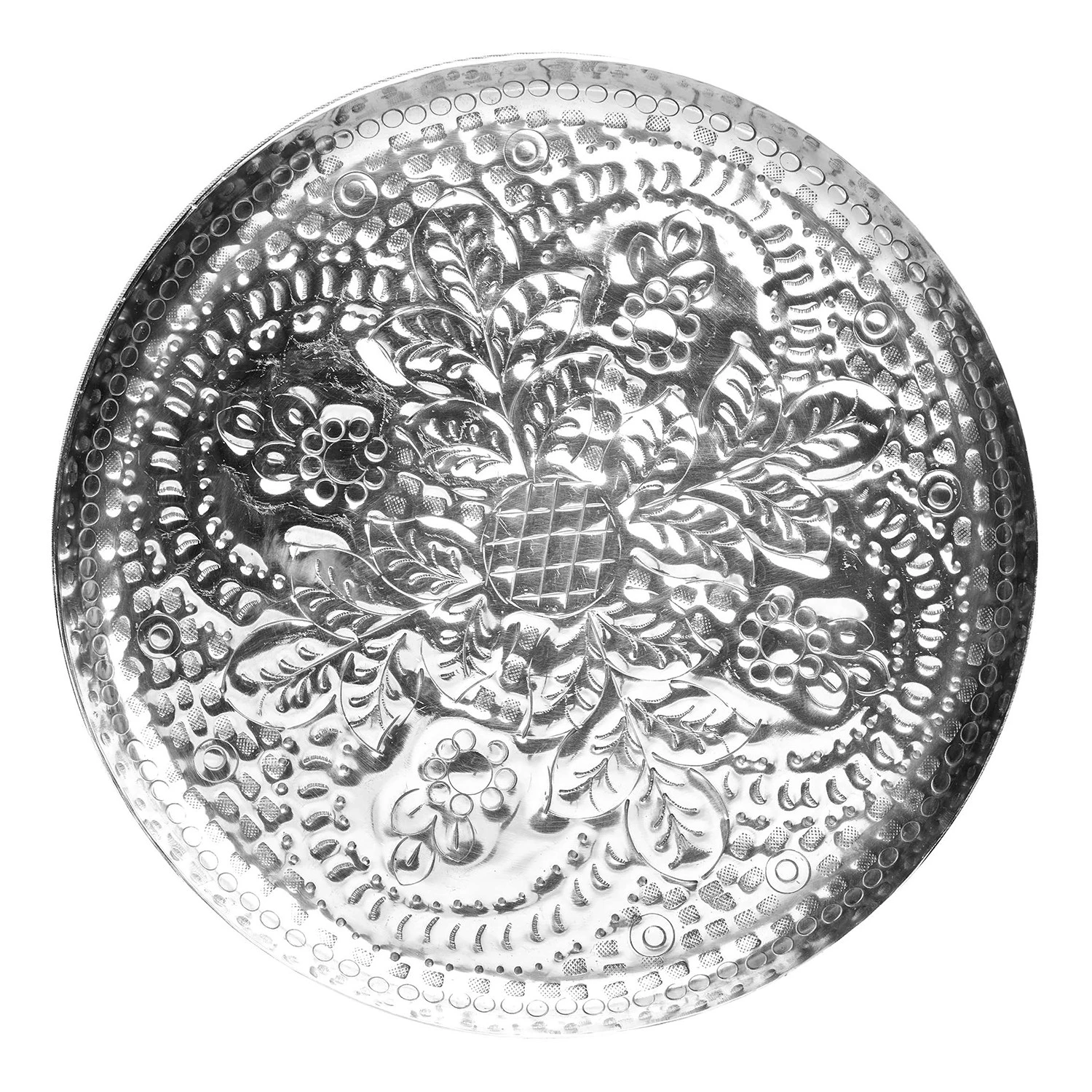 Butlers Dekoteller ORIENTAL LOUNGE I - Aluminium - Silber 5 Butlers Dekoteller ORIENTAL LOUNGE I - Aluminium - Silber – Bild 3