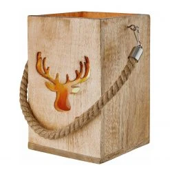 Butlers Laterne FOREST Hirsch - Mangoholz - Natur 10 Butlers Laterne FOREST Hirsch - Mangoholz - Natur -Günstiges Deko Geschäft 1000339481 220311 050 DETAILS P000000001000339481