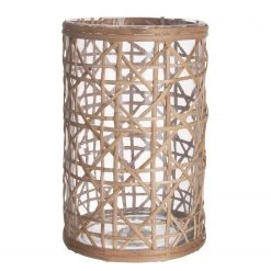 Butlers Windlicht LE HAVRE - Glas / Seegras - Natur