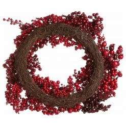 Butlers Beerenkranz Mixed Berries FLORISTA - Eisen / Polyester PVC - Rot -Günstiges Deko Geschäft 1000339891 220310 030 DETAILS P000000001000339891