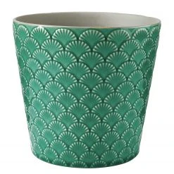 Butlers Blumentopf ARIELLE - Steinzeug - Türkis