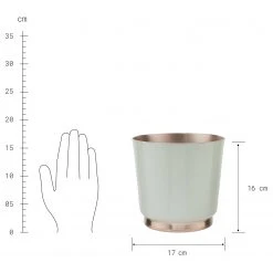 Butlers Übertopf EMILIE - Eisen - Mint / Gold -Günstiges Deko Geschäft 1000341468 220317 040 DETAILS P000000001000341468