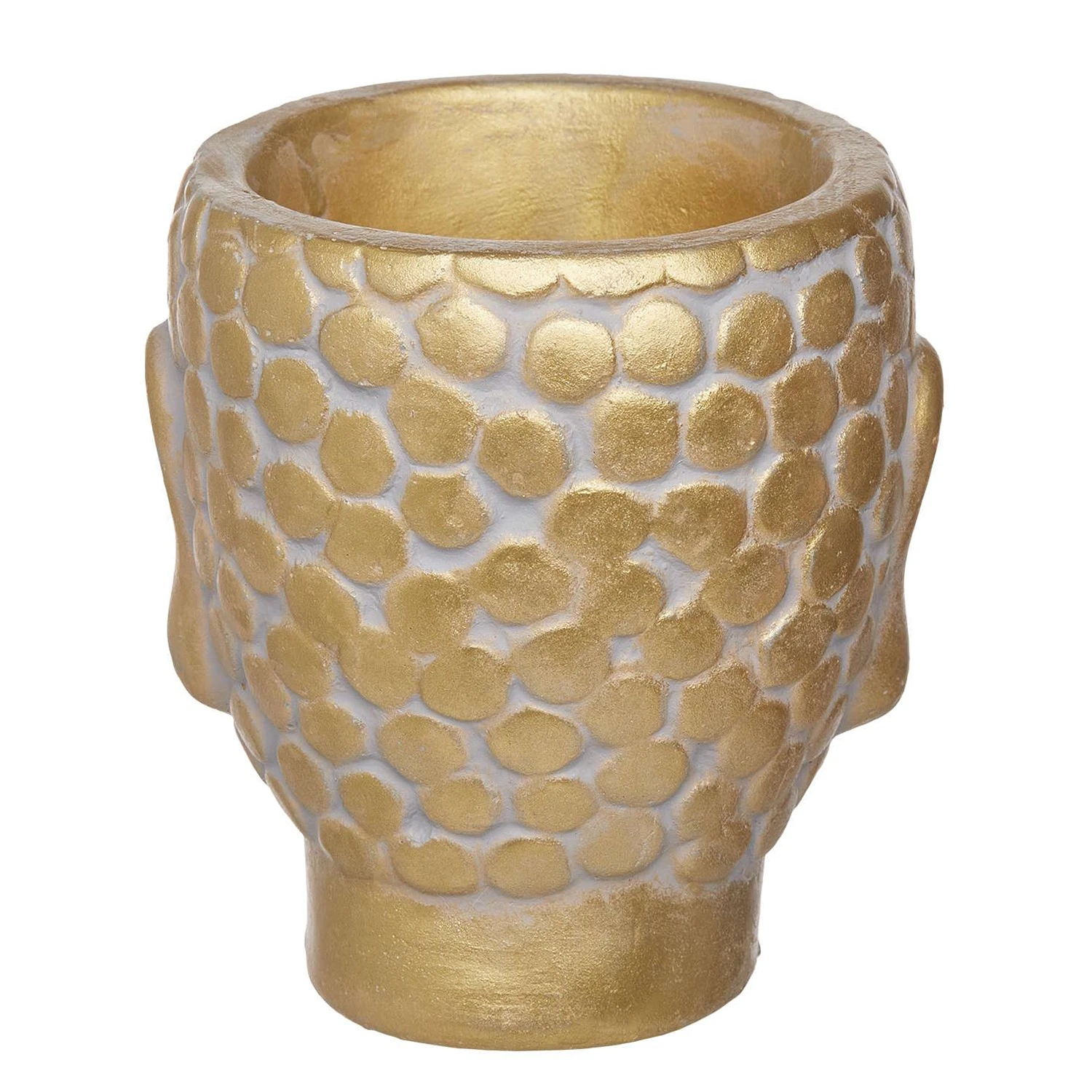 Butlers Mini-Blumentopf BUDDHA - Beton - Gold 7 Butlers Mini-Blumentopf BUDDHA - Beton - Gold – Bild 5