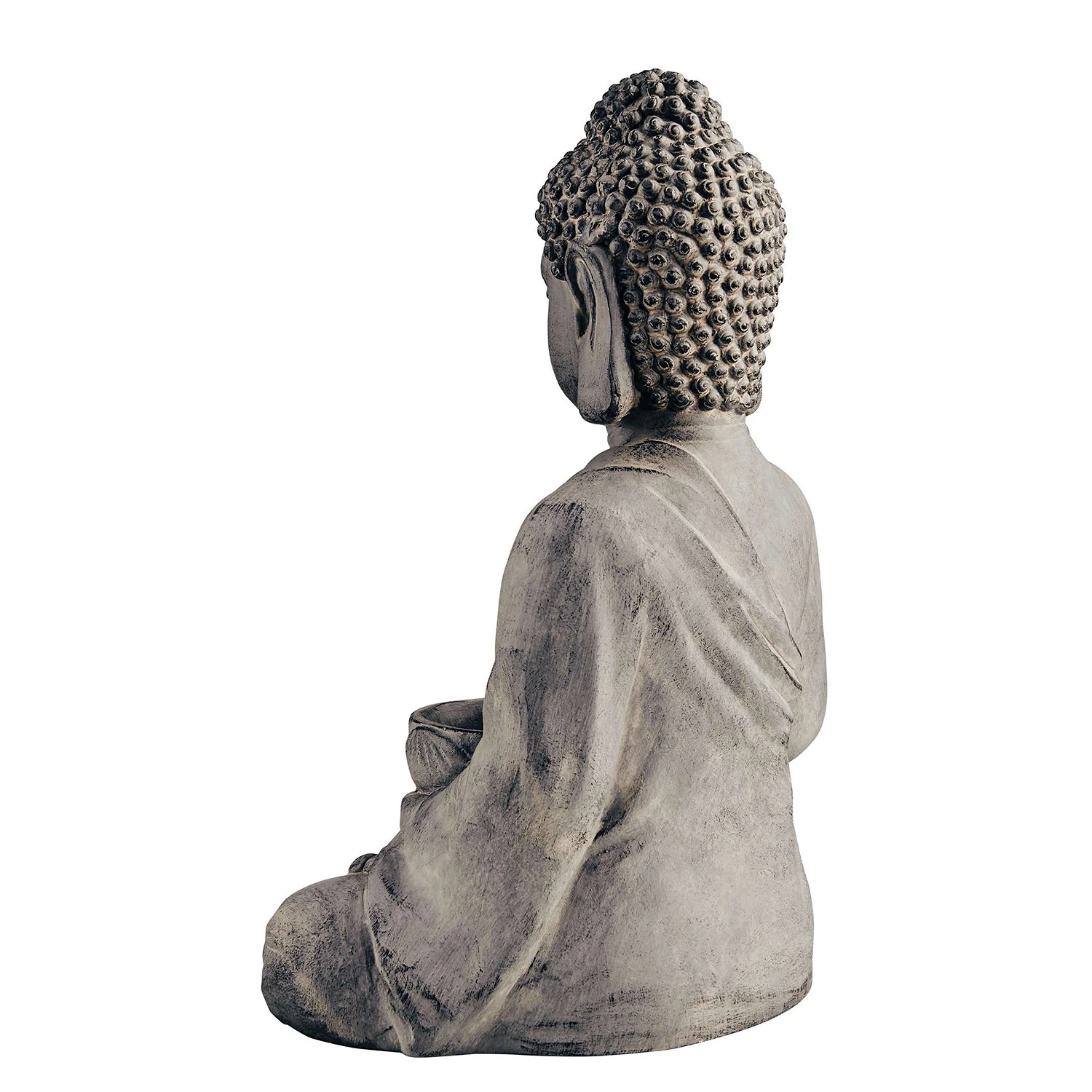 Butlers Kerzenhalter BUDDHA - Kaolinit / Steinpulver - Grau - Höhe: 46 cm 8 Butlers Kerzenhalter BUDDHA - Kaolinit / Steinpulver - Grau - Höhe: 46 cm – Bild 6