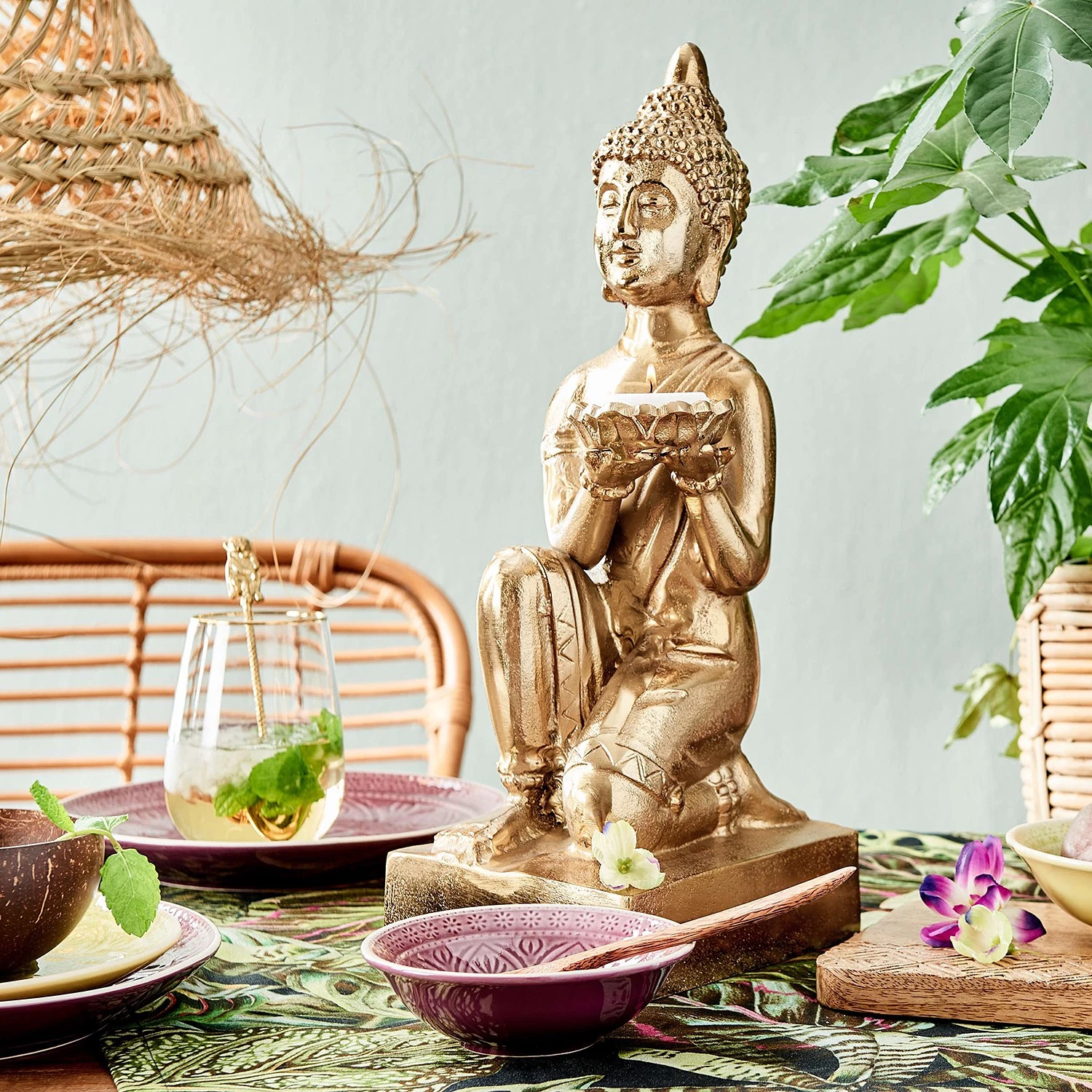 Butlers Dekofigur BALI - Aluminium - Gold 4 Butlers Dekofigur BALI - Aluminium - Gold – Bild 2