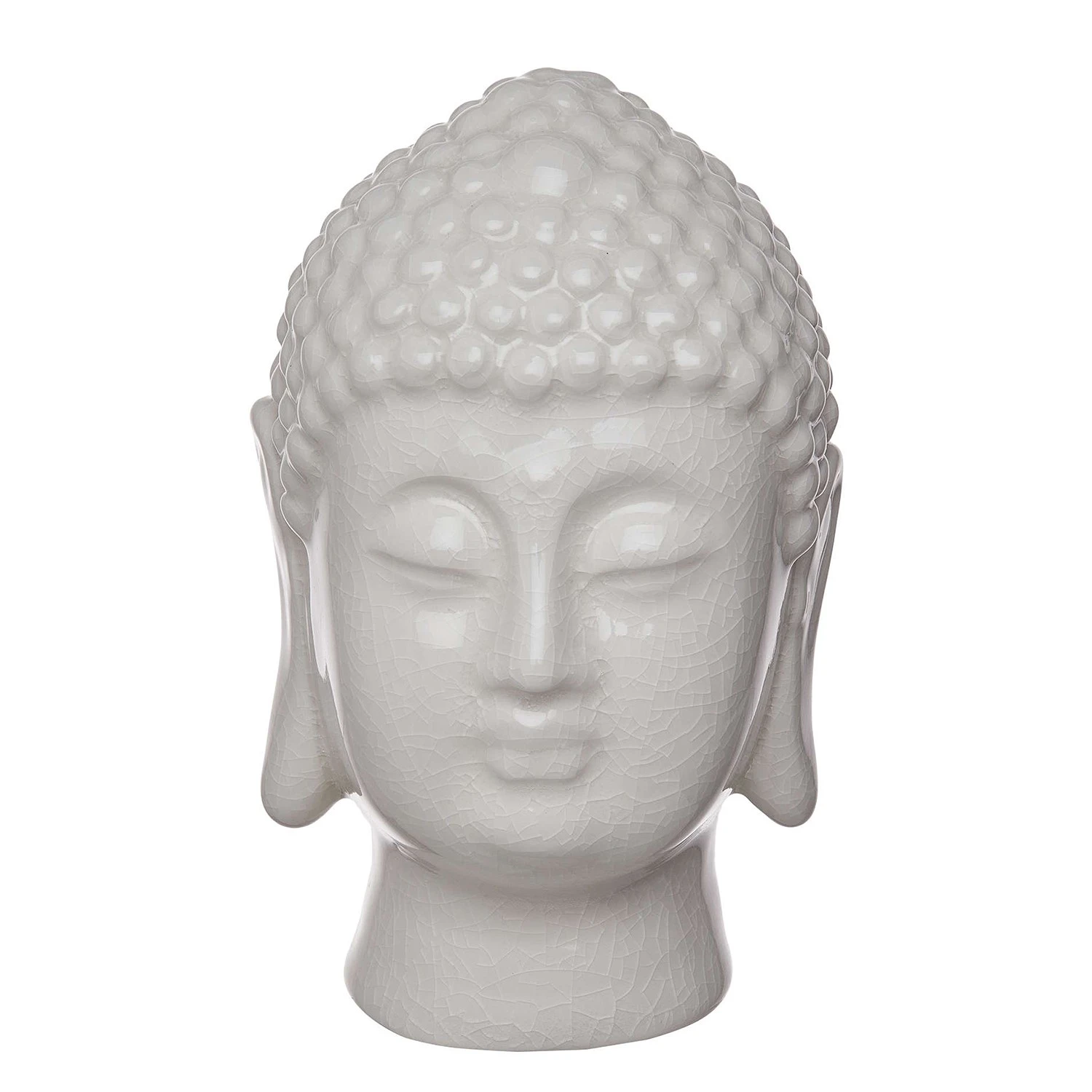 Butlers Dekokopf BUDDHA I - Steinzeug - Weiß 4 Butlers Dekokopf BUDDHA I - Steinzeug - Weiß – Bild 2