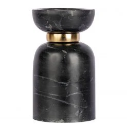 INSTYLE by Kayoom Kerzenhalter Satori 200 - Marmor / Eisen - Schwarz