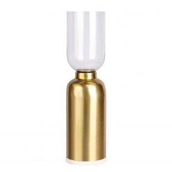 INSTYLE by Kayoom Bodenkerzenhalter Shyam 100 - Eisen / Klarglas - Gold