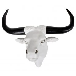 Deco Pleasure Dekoobjekt Büffelgeweih - Polyresin - Weiß