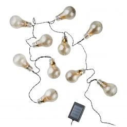 Butlers Lichterkette SUNLIGHT - ABS - 10-flammig - Grau