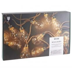 Butlers LED-Lichterkette BULB LIGHTS I - Klarglas / Jute - 10-flammig - Braun -Günstiges Deko Geschäft 1000360412 220630 030 DETAILS P000000001000360412