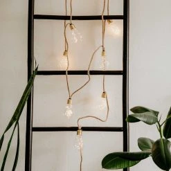 Butlers LED-Lichterkette BULB LIGHTS IV - Klarglas / Jute - 10-flammig -Günstiges Deko Geschäft 1000360443 220630 022 MOOD DETAILS P000000001000360443 mood