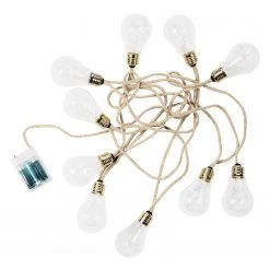 Butlers LED-Lichterkette BULB LIGHTS IV - Klarglas / Jute - 10-flammig -Günstiges Deko Geschäft 1000360443 220630 030 DETAILS P000000001000360443