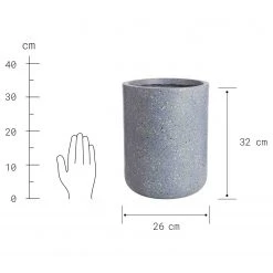 Butlers Pflanztopf CONRETE - Magnesia - Grau - Durchmesser: 26 cm -Günstiges Deko Geschäft 1000364985 220802 500 SKETCH DETAILS P000000001000364985 sketch
