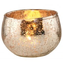 Butlers Teelichthalter DELIGHT II - Glas - Silber