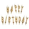 Butlers Kerzen-Set HAPPY BIRTHDAY - Paraffin - Gold