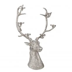 Butlers Kerzenhalter FOREST KING - Aluminium - Silber -Günstiges Deko Geschäft 1000365299 220721 030 DETAILS P000000001000365299