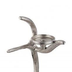 Butlers Kerzenhalter FOREST KING - Aluminium - Silber -Günstiges Deko Geschäft 1000365299 220721 060 DETAILS P000000001000365299