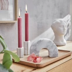 Butlers Stabkerzenhalter MARBLE - Marmor - Weiß -Günstiges Deko Geschäft 1000365366 220721 020 MOOD DETAILS P000000001000365366 mood