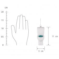 Butlers Baumhänger HANG ON Ornament Toilette - Klarglas - Weiß -Günstiges Deko Geschäft 1000365456 220728 500 SKETCH DETAILS P000000001000365456 sketch