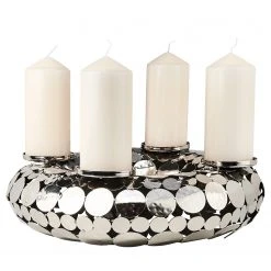 Butlers Adventskranz ADVENT II - Eisen - Silber