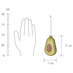 Butlers Baumhänger HANG ON Ornament Avocado WEB - Klarglas - Grün -Günstiges Deko Geschäft 1000365517 220728 500 SKETCH DETAILS P000000001000365517 sketch