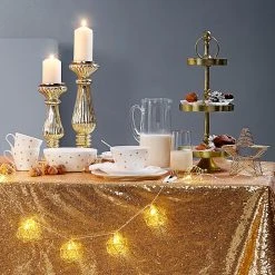 Butlers LED-Lichterkette GEOMETRICS - Aluminium / PVC - Gold -Günstiges Deko Geschäft 1000365683 220728 022 MOOD DETAILS P000000001000365683 mood