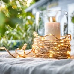 Butlers Lichterkette FARMHOUSE - Kupfer / Jute - Natur -Günstiges Deko Geschäft 1000365685 220728 021 MOOD DETAILS P000000001000365685 mood