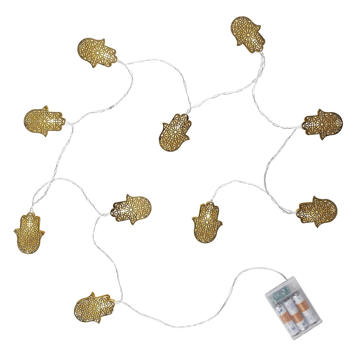 Butlers LED-Lichterkette FATIMA - Aluminium / PVC - Gold 3 Butlers LED-Lichterkette FATIMA - Aluminium / PVC - Gold