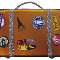 Krebs Glas Lauscha 10cm Reisekoffer Glasornament