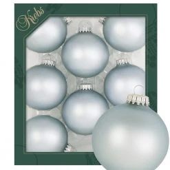 Krebs Glas Lauscha Starlight Blau matt 7cm Glaskugeln uni