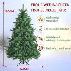 Costway 180cm künstlicher Weihnachtsbaum -Günstiges Deko Geschäft 13d09a5f5f0e40d29aadb7c866d04ecc
