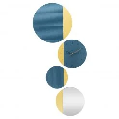 ONZENO Design Wanduhr THE BLUE SYMBIOSIS.