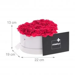 Relaxdays Weiße Rosenbox mit 18 Rosen -Günstiges Deko Geschäft 15010139a85e492292da129b42d2cb0f