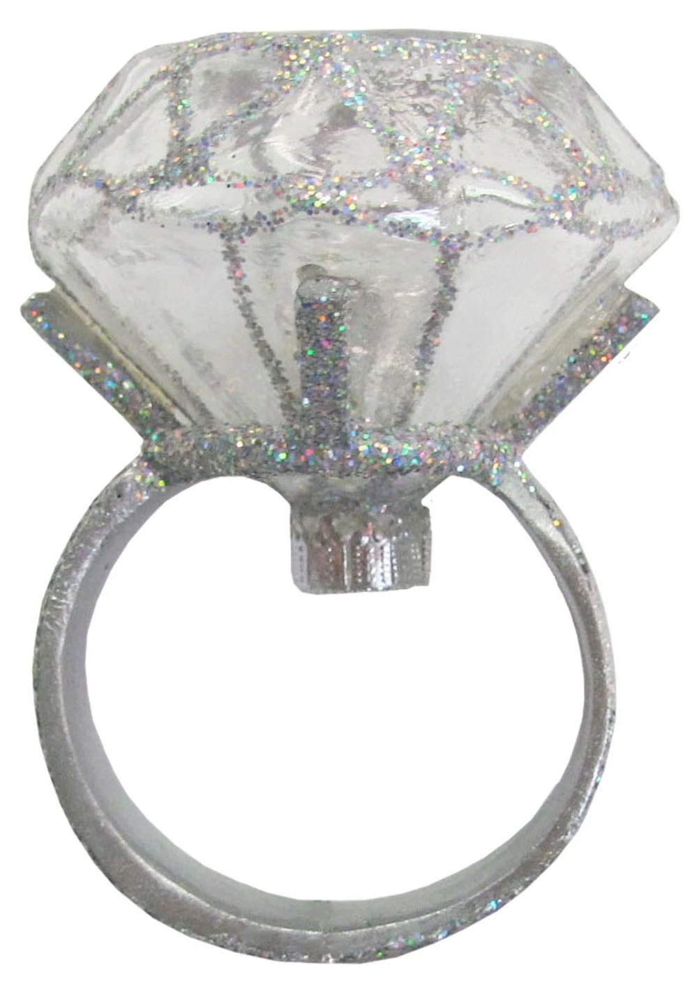 Krebs Glas Lauscha 8cm Diamantring aus Glas 3 Krebs Glas Lauscha 8cm Diamantring aus Glas