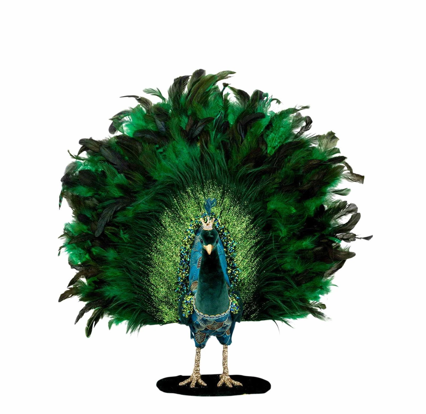 Flowforia Pfau Deko grün 48x13H44cm 3 Flowforia Pfau Deko grün 48x13H44cm