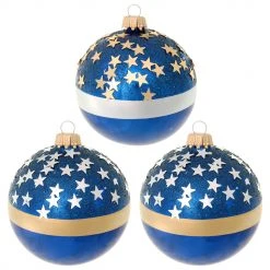 Krebs Glas Lauscha Cobalt Blau 8cm Glaskugeln Sternennacht