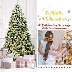 Costway 225cm LED Künstlicher Weihnachtsbaum -Günstiges Deko Geschäft 16a9e42d6e704f17a0337d3254dd1709