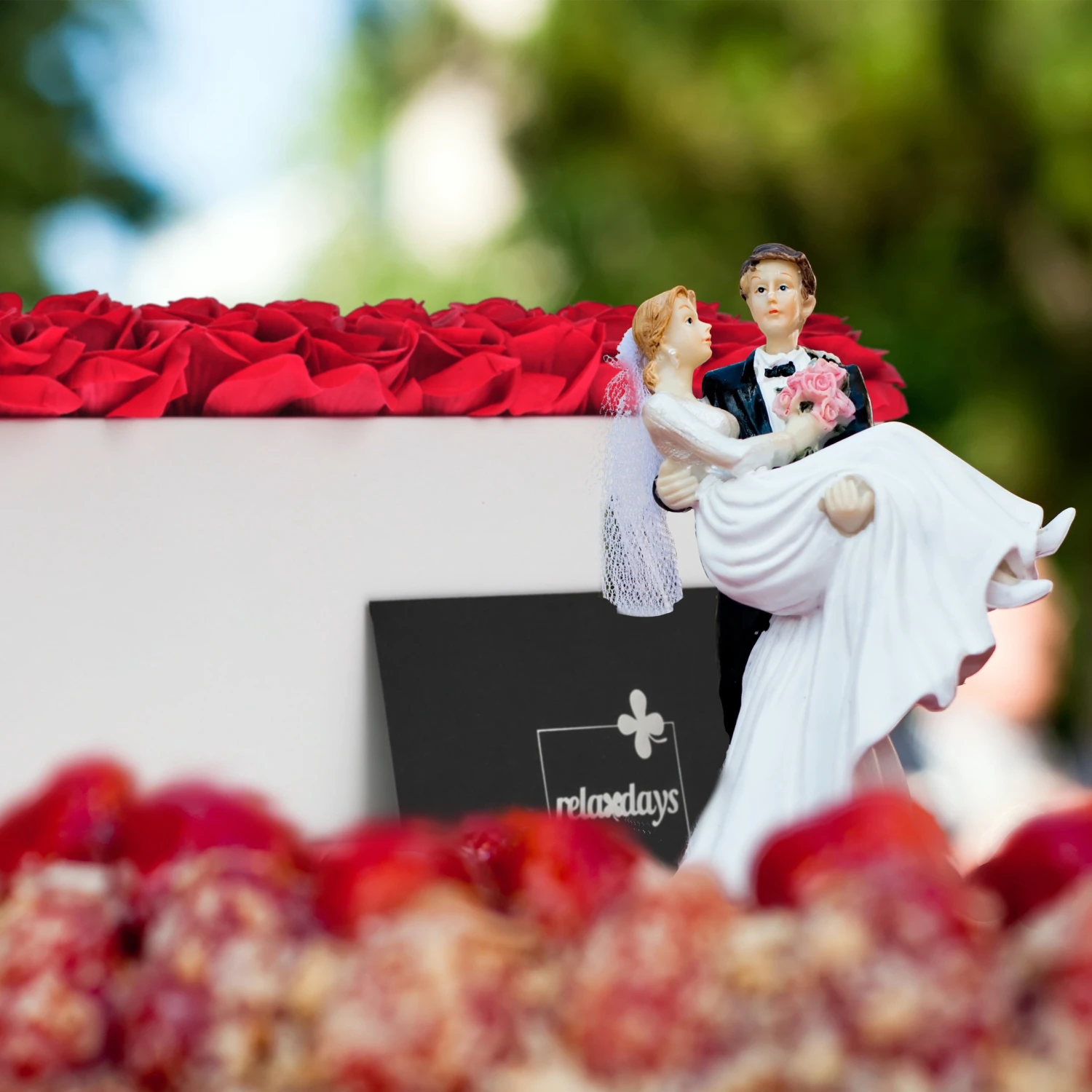 Relaxdays Weiße Rosenbox lang mit 20 Rosen 7 Relaxdays Weiße Rosenbox lang mit 20 Rosen – Bild 5