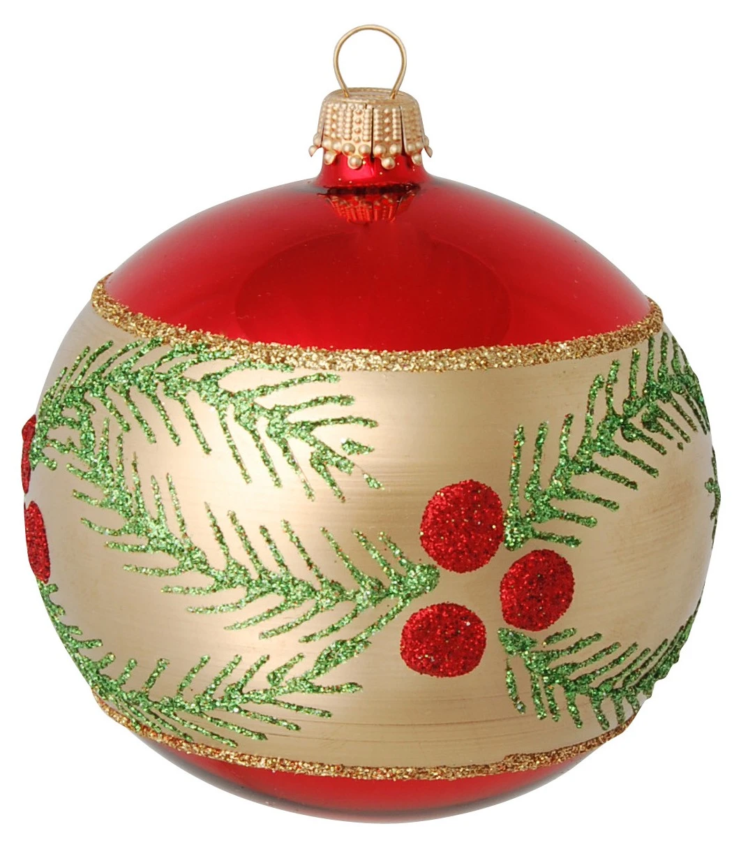 Krebs Glas Lauscha Rot Gold 8cm Glaskugel 3 Krebs Glas Lauscha Rot Gold 8cm Glaskugel