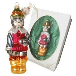 Krebs Glas Lauscha 16cm Der gestiefelte Kater aus Glas,