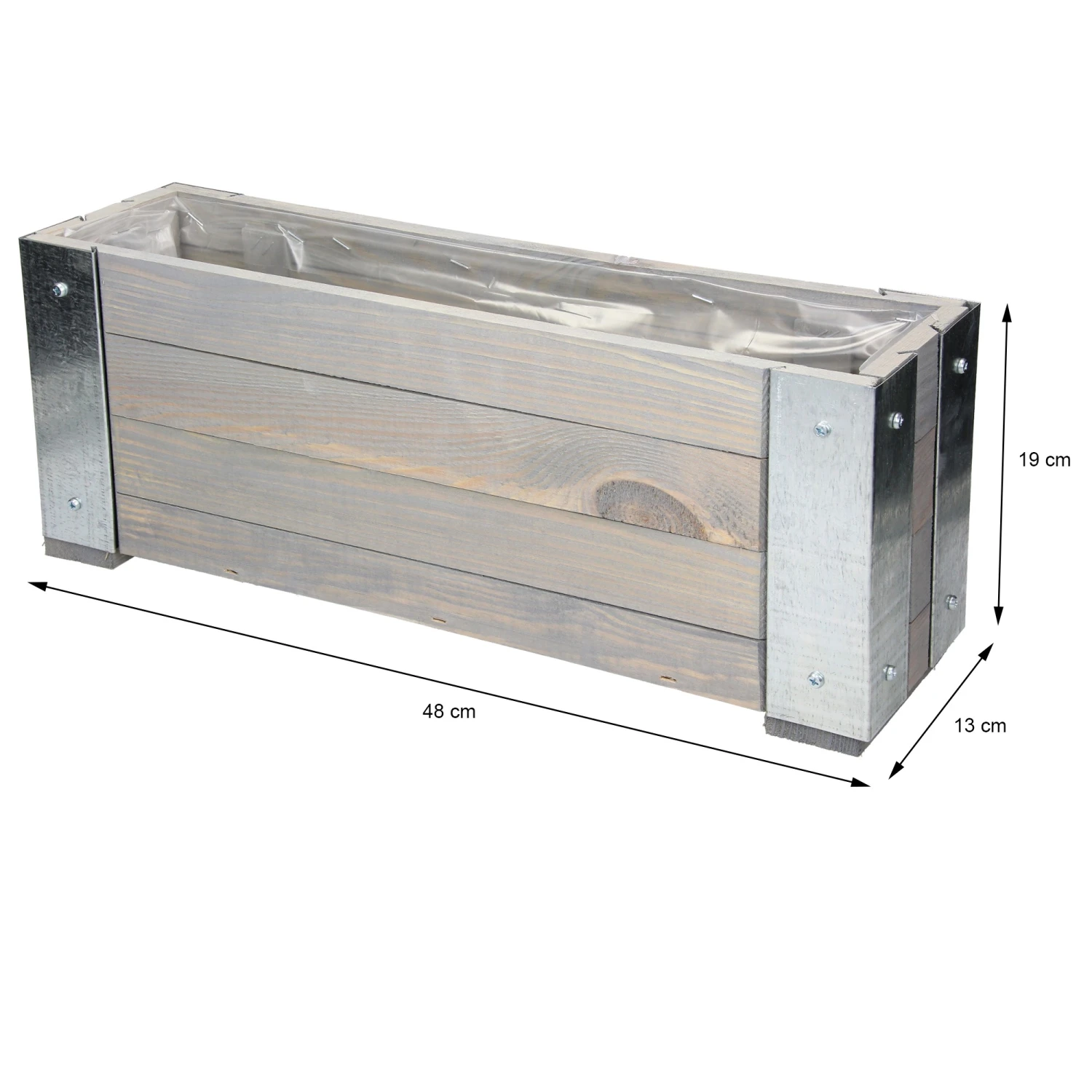 WOMO-DESIGN Blumenkasten 19x48x13cm aus Kieferholz - 13 x 19 x 48 cm 6 WOMO-DESIGN Blumenkasten 19x48x13cm aus Kieferholz - 13 x 19 x 48 cm – Bild 4