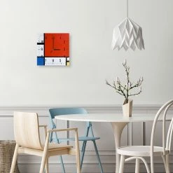 LegendArte Wanduhr - Komposition II Piet Mondrian -Günstiges Deko Geschäft 1c24cb070bb441f98bd6cd1b8bed7364