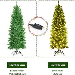 Costway 180cm LED Künstlicher Weihnachtsbaum -Günstiges Deko Geschäft 1c974eb375bb433a9ff98f88cad3b396