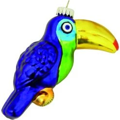 Krebs Glas Lauscha Bunter Tucan 11cm aus Glas