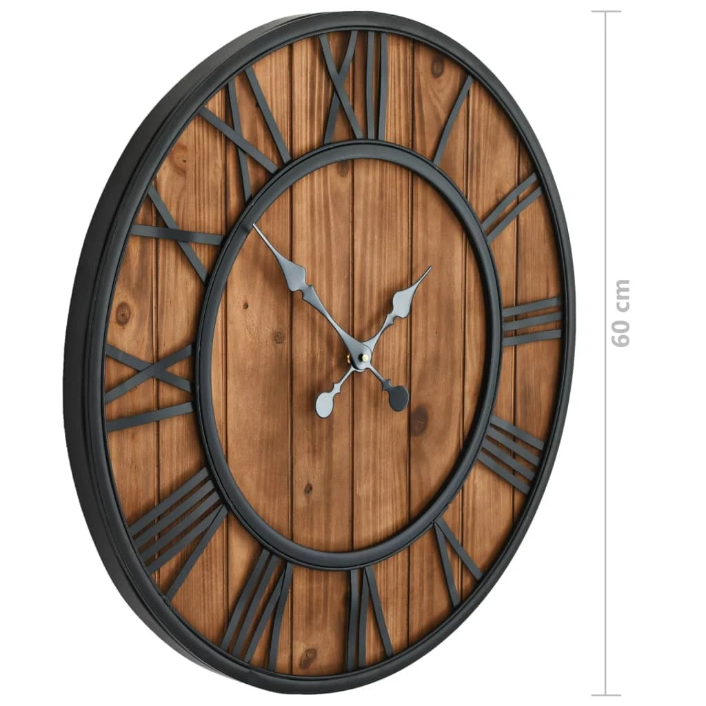 VidaXL Wanduhr Vintage Holz und Metall - vidaXL Wanduhr Vintage mit Quarzwerk Holz und Metall 60 cm XXL 8 VidaXL Wanduhr Vintage Holz und Metall - vidaXL Wanduhr Vintage mit Quarzwerk Holz und Metall 60 cm XXL – Bild 6