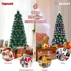 Costway 180cm LED Künstlicher Weihnachtsbaum -Günstiges Deko Geschäft 1dc34fd6c2e74bbaabbee9c519dddf83